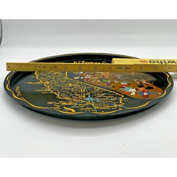 Vintage Disneyland Metal Tin Serving tray 11" California Pacific Ocean Disney - Picture 10 of 12